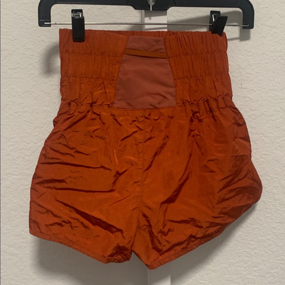 Free People Movement Way Home Orange Athletic Shorts Size XS - Picture 3 of 9